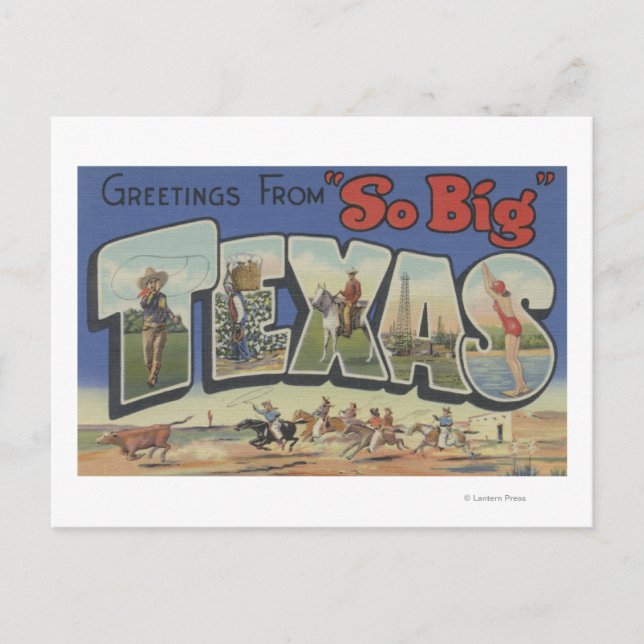 Cartão Postal TexasLarge - Letra Cena 2 (Frente)