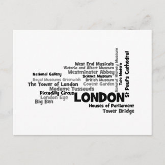 Cartão Postal Text Art "London"