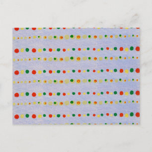 Cartão Postal Têxtil de corte de madeira japonês bolinhas