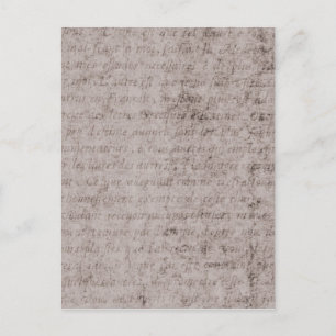 Cartão Postal Texto da Vintage - Modelo de Papel de Fundo Francê