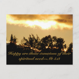 Cartão Postal texto das escrituras do pôr do sol