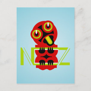 Cartão Postal Texto de Hei Tiki Maori Design NZ