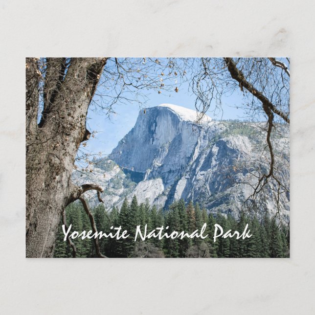 Cartão Postal Texto do Parque Nacional Yosemite, foto de Half Do (Frente)