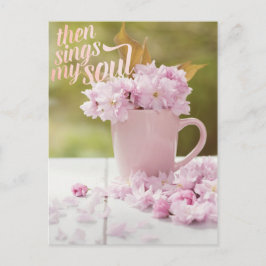 Cartão Postal Texto do Primavera de vida útil de Cherry Blossom