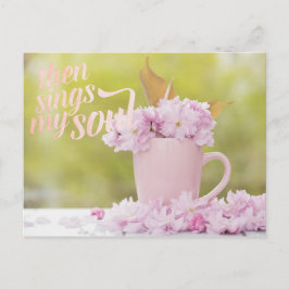 Cartão Postal Texto do Primavera Flor Floral de Flor de Flor de