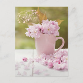 Cartão Postal Texto do Primavera Flor Floral de Flor de Flor de