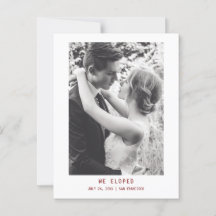 Texto e Foto Elegante Simples | Anúncio de casamen