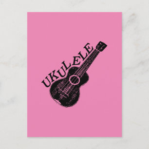 Cartão Postal Texto E Imagem Do Ukulele