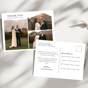 Cartão Postal Texto Elegante Simples e Casamento Fotográfico Obr