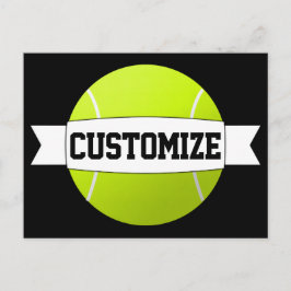 Cartão Postal Texto Personalizado da Bola de tênis