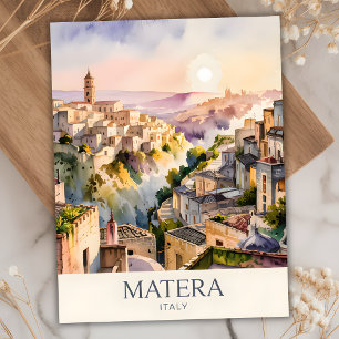 Cartão Postal Texto Personalizado da Cidade da Caverna Itália Sa