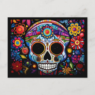 Cartão Postal Texto personalizado 💀 Día de Muertos