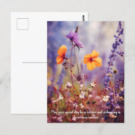 Cartão Postal Texto personalizado Encantando campo no outono