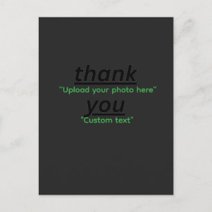 Cartão Postal Texto Personalizado & Envie Sua Foto Personalizada