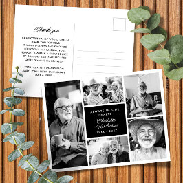 Cartão Postal Texto Personalizado Moderno Agradecimento de Funer