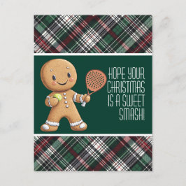 Cartão Postal 🎾 🎄 Texto personalizado, Natal baseado em Padel