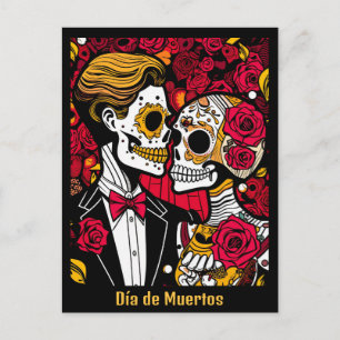 Cartão Postal Texto personalizado 💀 Pop Dia dos Mortos