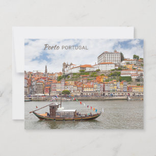 Cartão Postal Texto Personalizado Porto Portugal