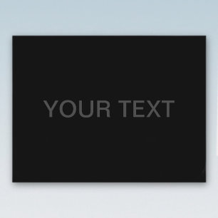 Cartão Postal Texto Personalizável   Preto Moderno e Cinza Escur