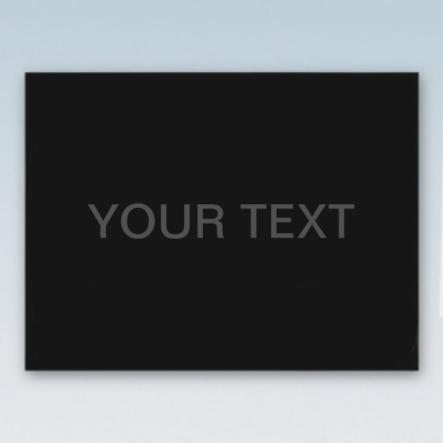 Cartão Postal Texto Personalizável | Preto Moderno e Cinza Escur (Criador carregado)
