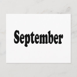 Cartão Postal Texto Preto setembro