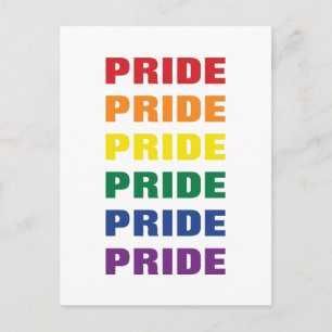 Cartão Postal Texto repetitivo personalizável do Orgulho gay LGB