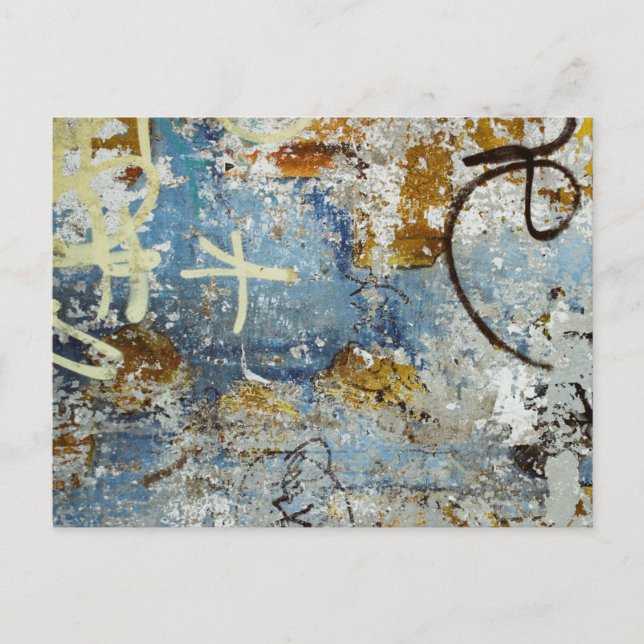 Cartão Postal Textura colorida do grafite (Frente)