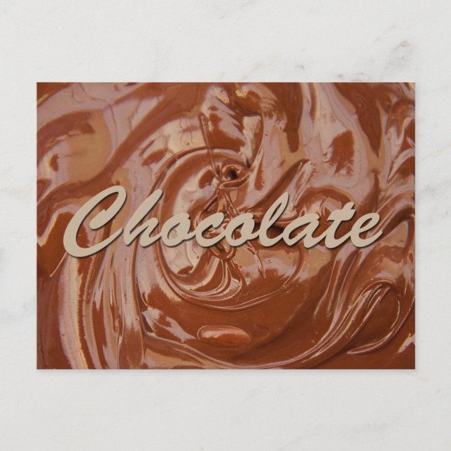 Cartão Postal Textura de chocolate derretido (Frente)