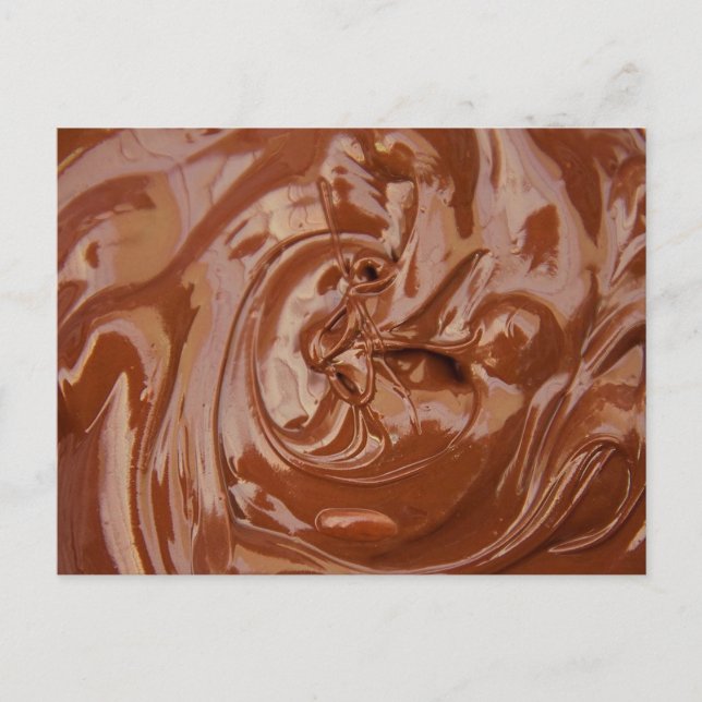 Cartão Postal Textura de chocolate derretido (Frente)