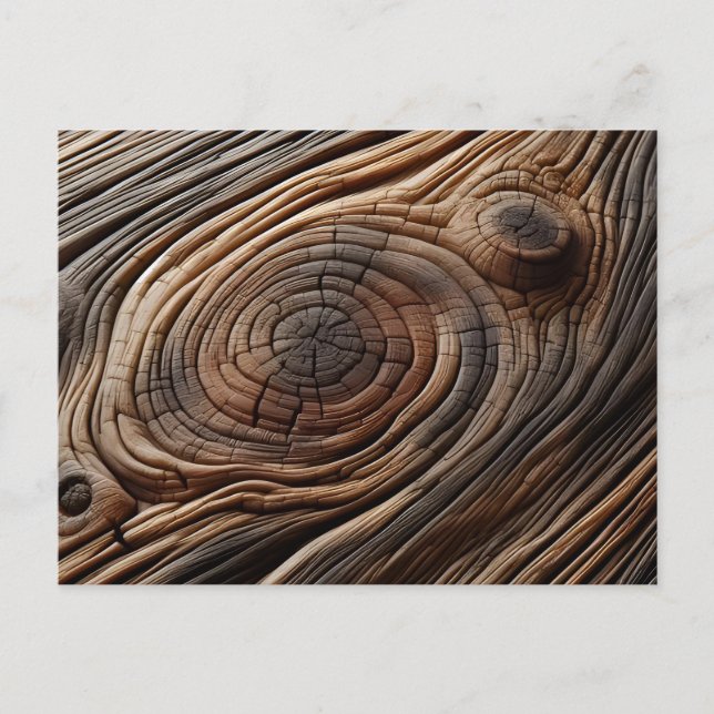 Cartão Postal Textura de Design de madeira abstrato (Frente)