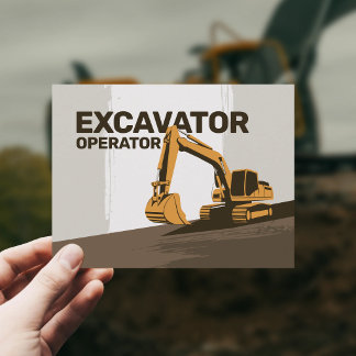 Cartão Postal Textura de Terra - Operador de Escavadeira