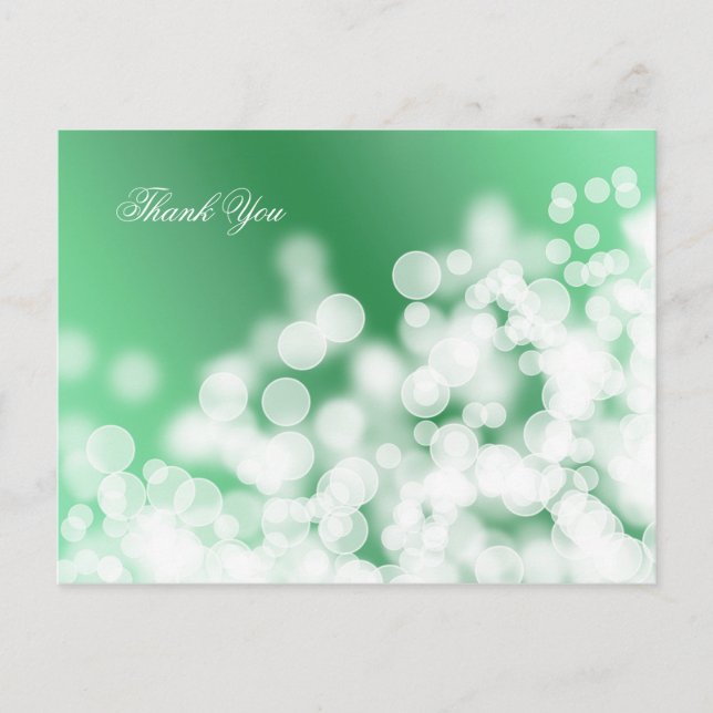 Cartão Postal textura do estilo bokeh. Obrigado. (Frente)