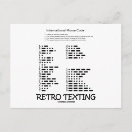 Cartão Postal Textura Retroativa (Código Internacional Morse)