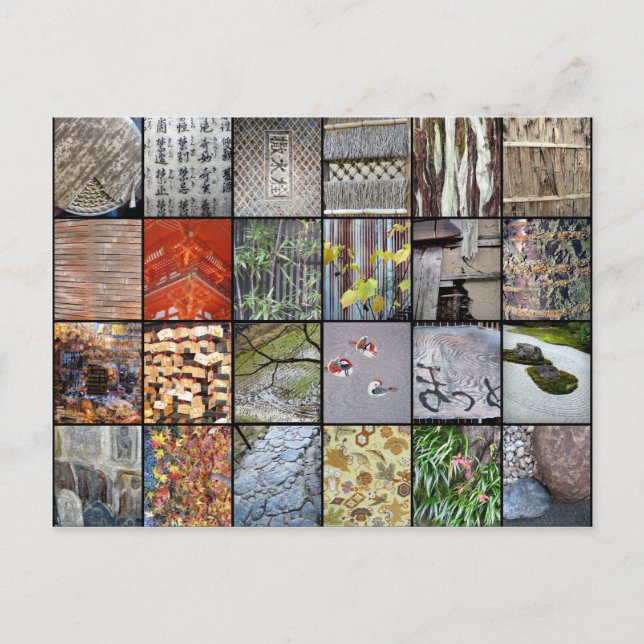 Cartão Postal Texturas de Japão (Frente)