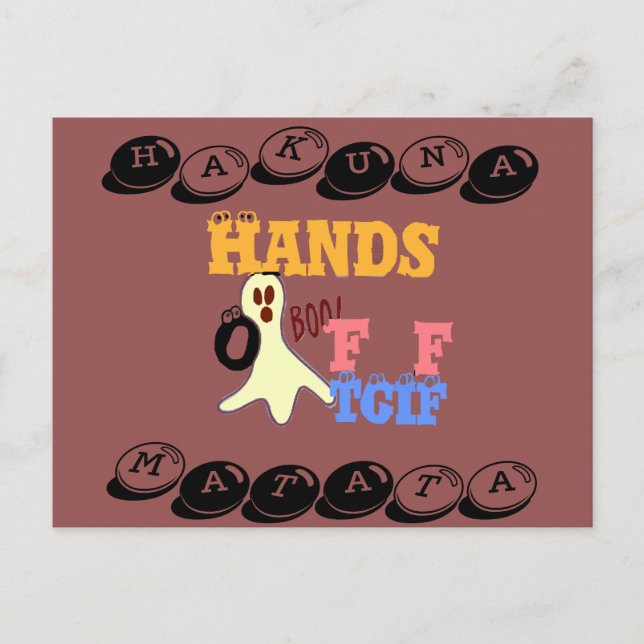 Cartão Postal TGIF Hakuna Matata tira o Boo! Postar placas (Frente)