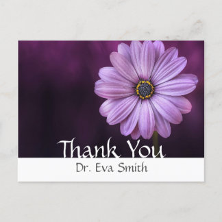 Cartão Postal Thank You Card operation doctor hospital flower