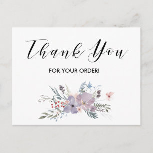 Cartão Postal Thank You For Your Order Card