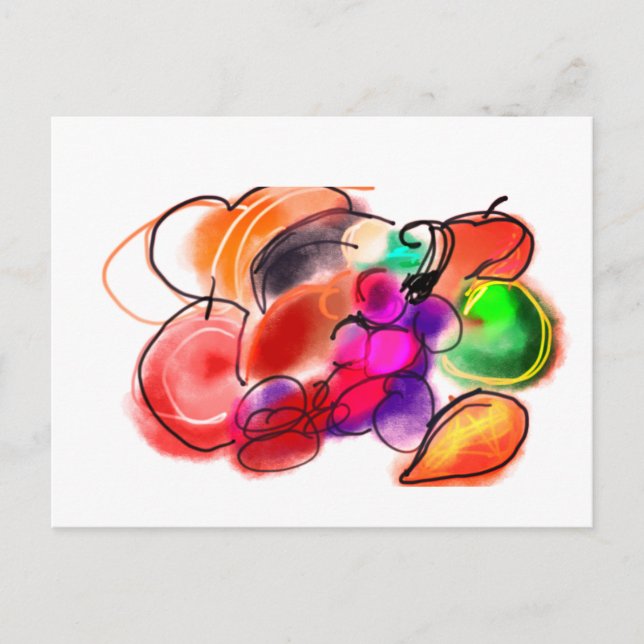 Cartão Postal Thanksgiving food (Frente)