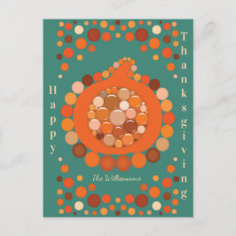 Cartão Postal Thanksgiving Pumpkin