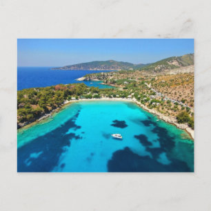 Cartão Postal Thassos Island Kavala Grécia Turquesa Água Azul