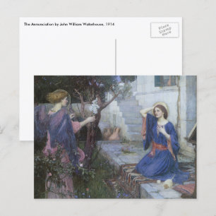 Cartão Postal The Annunciation by John William Waterhouse