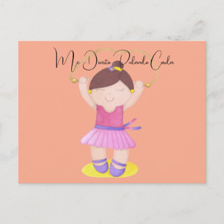 Cartão Postal The Ballerina Jumping Rope 