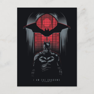Cartão Postal The Batman Window Pane Outline