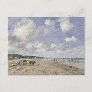 Cartão Postal The Beach em Tourgeville, 1893
