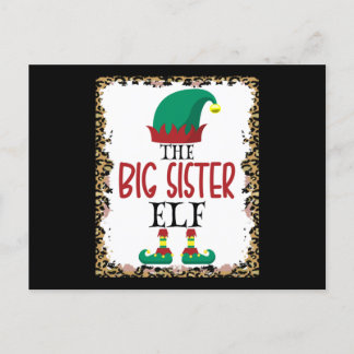 Cartão Postal The Big Sister Elf Leopard Elf Christmas Gift