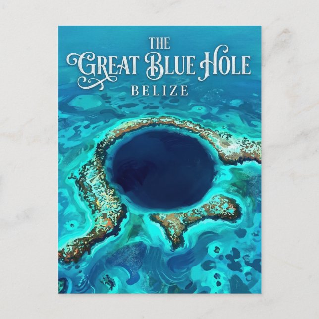 Cartão Postal The Blue Hole Belize (Frente)