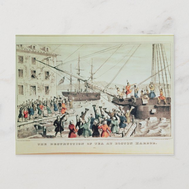 Cartão Postal The Boston Tea Party, 1846 (Frente)