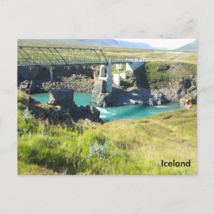Cartão Postal The bridge crossing Skjálfandafljót river, Iceland