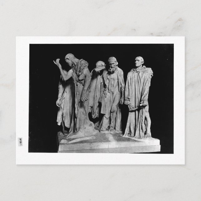 Cartão Postal The Burghers of Calais, 1889 (Frente)