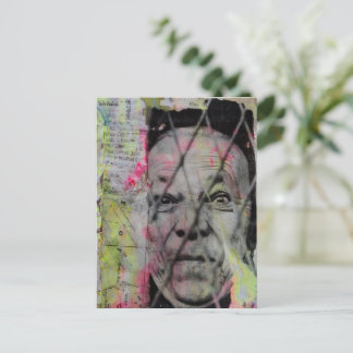 Cartão Postal the caged man unique Mixed Media Collage